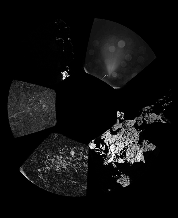 ce que voit Philae au sol de la comète